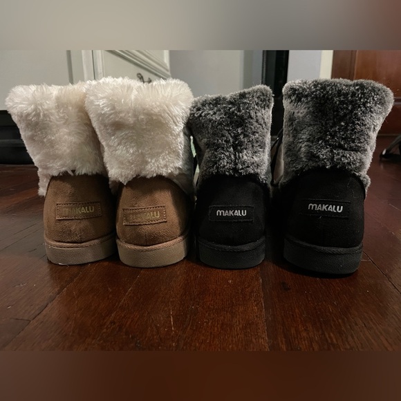 Makalu Fuzzy Ankle Booties BUNDLE Women’s Size 9.5 - Picture 1 of 11